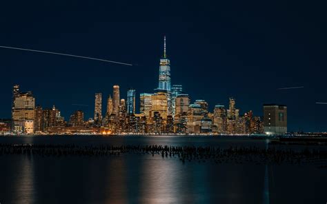 Download 3840x2400 New York Buidlings City Night 4k Wallpaper 4k