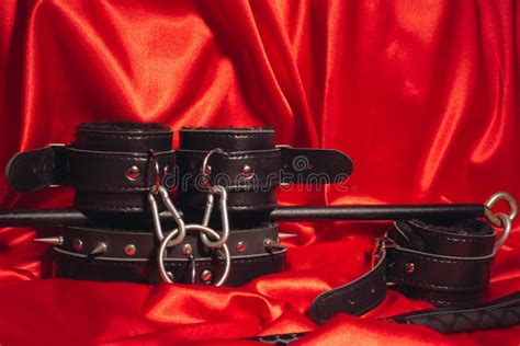 close up bdsm outfit bondage kinky adult sex games kink and bdsm lifestyle concept stock
