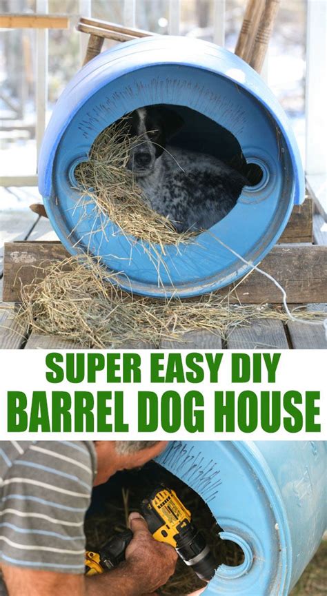 Note that a few of these options are pretty straightforward, while others are a bit more unusual. DIY Barrel Dog House | Dog house, Barrel dog house, Dog ...
