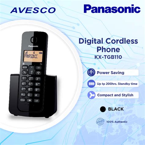 Panasonic Kx Tgb110 Digital Cordless Phone 1 Handset Shopee Philippines