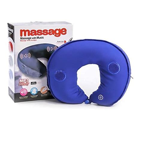 Buy Neck Massage Pillow Microbead Vibrating Massage Travel Mp3 Pillow With Speaker Imported