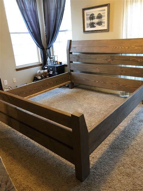 Amish Copy Cat King Bed Frame Diy Diy King Bed Frame Diy King Bed