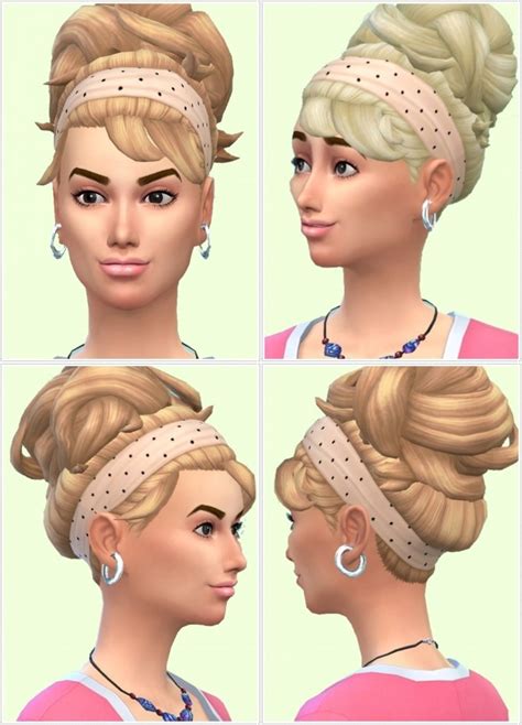 Big Bun With Dots Hair At Birksches Sims Blog Sims Updates