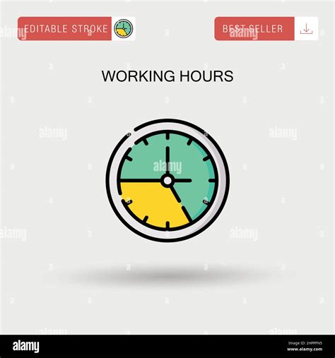 Working Hours Simple Vector Icon Stock Vector Image And Art Alamy