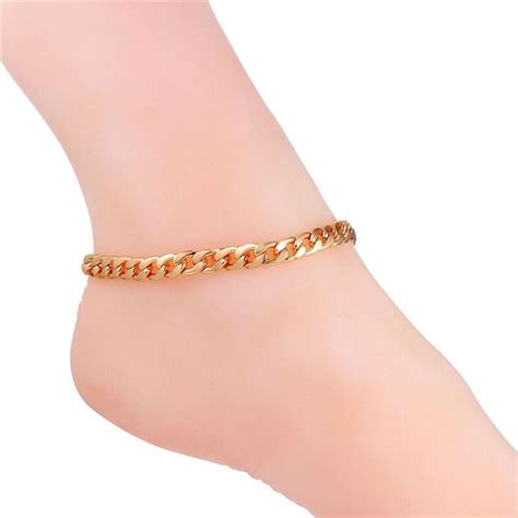 Gold Silver Plated Stainless Steel Anklet Beach Jewelry In 2022 Foot