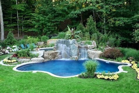 L Shaped Swimming Pool Designs With Pergola Plans And