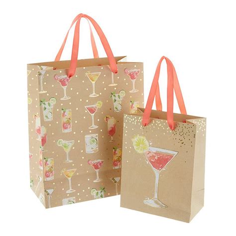 Gifts for mom on her 70th birthday. John Lewis & Partners Cocktail Gift Bag, Small | Gift bags ...