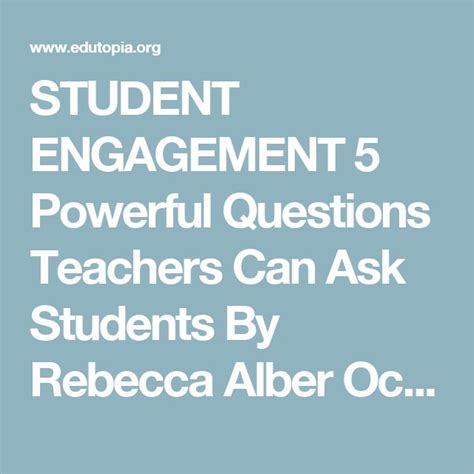 5 Powerful Questions Teachers Can Ask Students Teaching Support