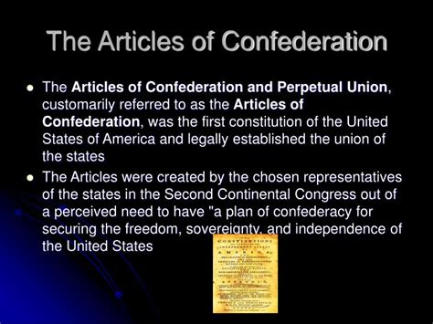What Was The Purpose Of The Articles Of Confederation