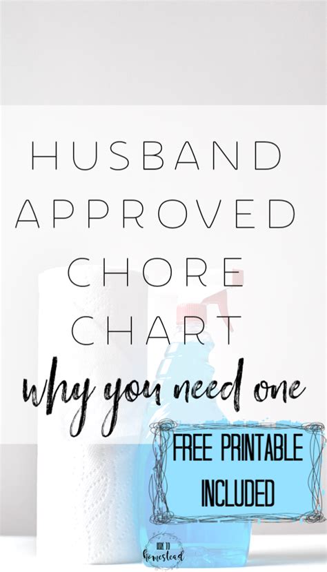 Chore Charts Your Husband Needs One Here To Homestead