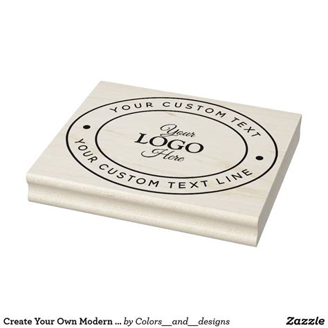 Create Your Own Modern Rubber Stamp Zazzle Custom Rubber Stamps