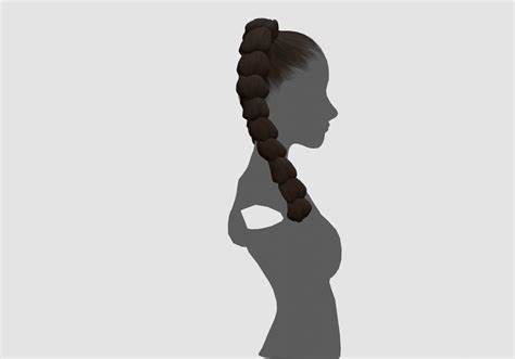 Female Ponytails Hairstyle 3d Model By Nickianimations