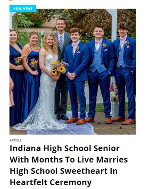 Indiana High School Senior With Months To Live Marries High School Sweetheart In Heartfelt