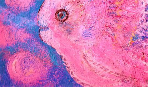 Smiling Pink Fish With Bubbles Painting By Anne Elizabeth Whiteway