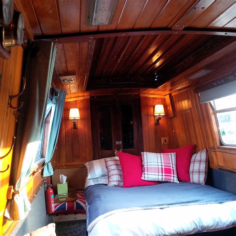 My Own Traditional Narrow Boat Interior Wood Panelled With Sliding