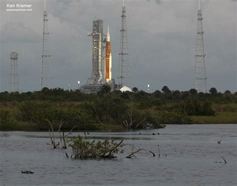 Last Look At Artemis 1 Atop Launch Pad 39b Before Rollback To Vab