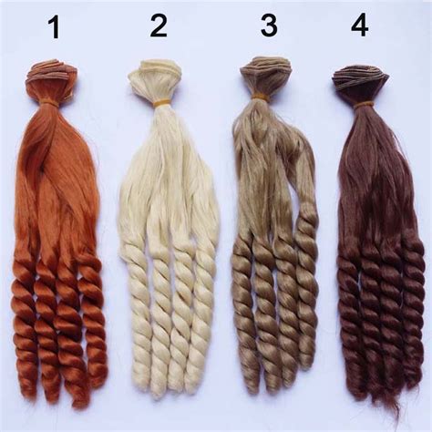 1pcs Retail New Diy Doll Hair Curly Natural Colors Synthetic Hair For Bjd Doll In Dolls