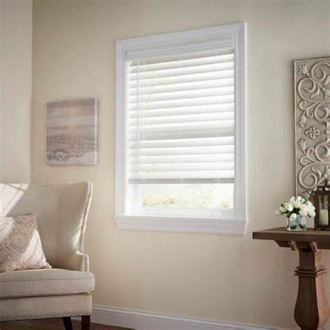 Shop faux wood blinds online with free my home is decorated in the mediterranean look i am very confused on what faux blinds i should they were express 2 faux wood blinds, white embossed. Home Decorators Collection White Cordless Room Darkening 2.5 in. Premium Faux Wood Blind for ...