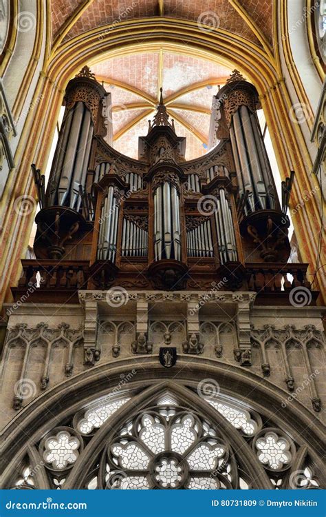 Pipe Organ In Church Stock Image Image Of Vintage Silver 80731809