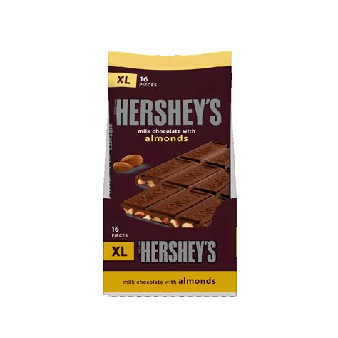 Hersheys Milk Chocolate With Almonds Xl Candy Bars 425 Oz 12 Pack