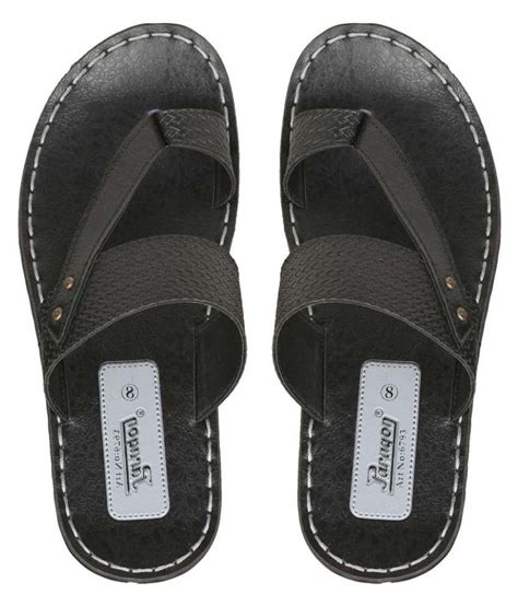 Paragon Brown Leather Slippers Price In India Buy Paragon Brown