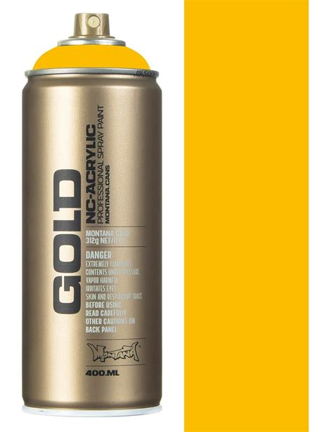 Montana Gold S1010 Shock Yellow Spray Paint 400ml Spray Paint