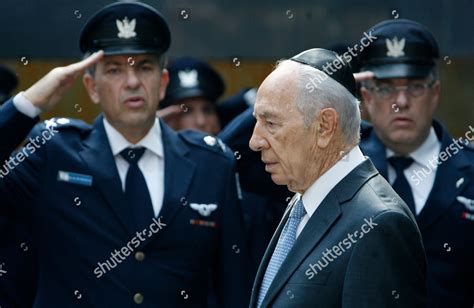 Israels President Shimon Peres Attends Memorial Editorial Stock Photo