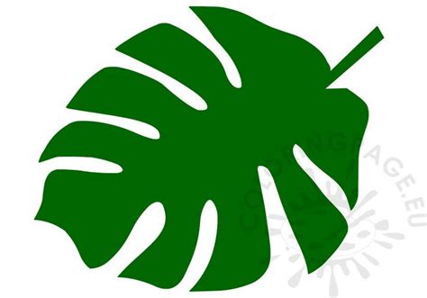 Green Tropical Leaf Template Coloring Page Template Palm Sunday Green