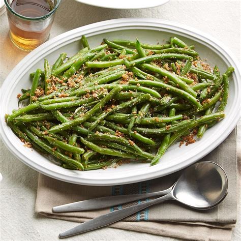 green beans with parmesan garlic breadcrumbs recipe eatingwell