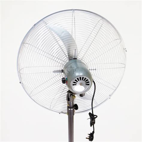 Gold Lux 26 Inch Industrial Stand Fan 3 Speeds Grey