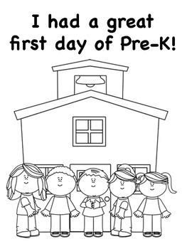 Your first grader needs to help this class and find the rabbit. First Day of PreK Coloring Pages | Preschool first day ...