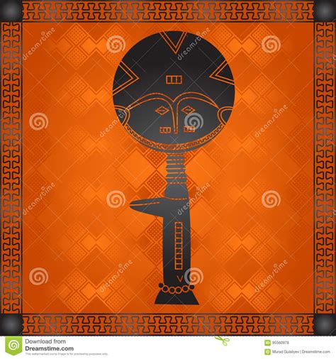 Golden Ornaments Of African Countries And Tribes Stock Illustration