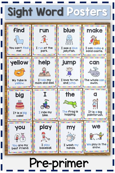 Sight Words Poster