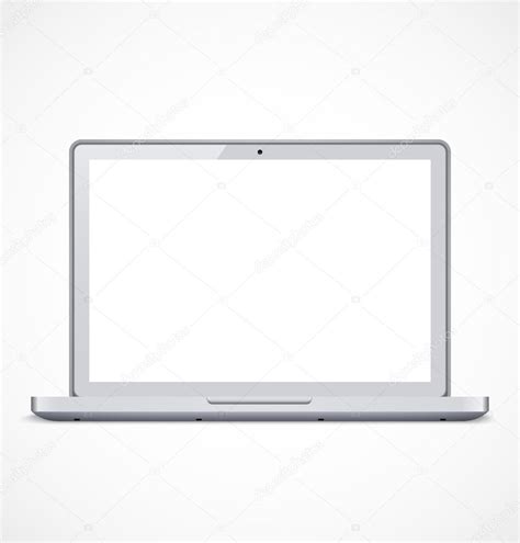Laptop With White Screen — Stock Vector © Skymax 22713301