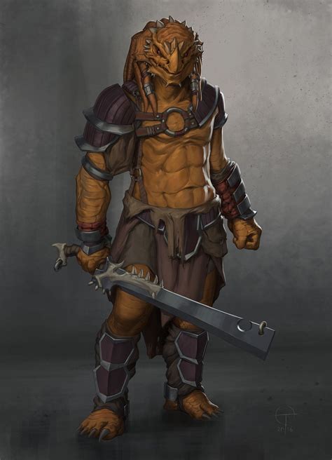 Dragonborn Barbarian Ted Ottosson Dungeons And Dragons Characters Fantasy Creatures Dnd
