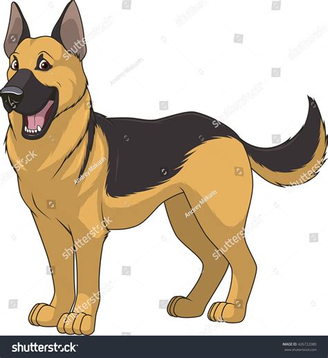 Vector Illustration Funny Dog Thoroughbred On Stock Vector Royalty