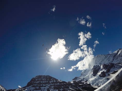 Free Images Snow Cloud Sky Sunlight Mountain Range Summit Alps