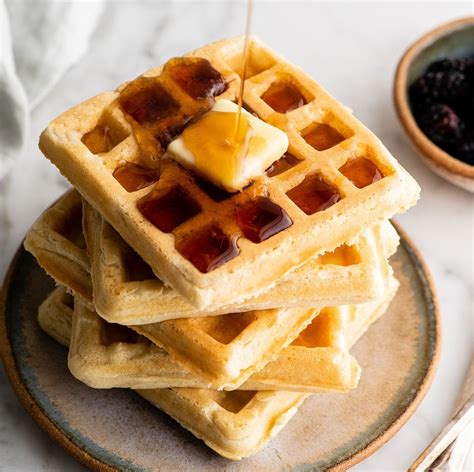 Maybe you would like to learn more about one of these? Classic Buttermilk Waffles in 2020 | Homemade waffles ...