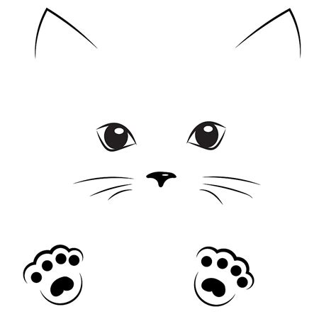 Printable Cat Face Outline
