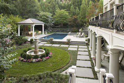 A Great Falls Landscape Design In French Country Style