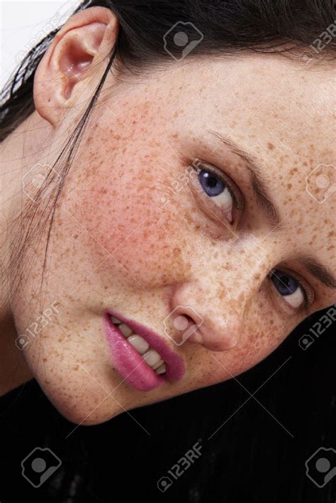 Pale Girl With Freckles Women With Freckles Pink Lips Brunette Woman