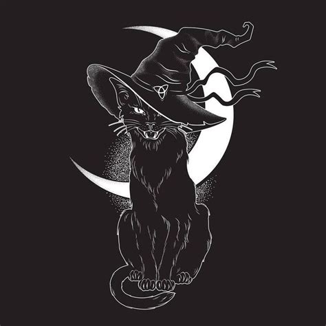 Pin De Domenica Leon En Catos Gato Negro Dibujo Arte Wicca Arte De Luna