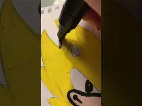 Drawing Sonic The Hedgehog Using Posca Markers Satisfying Art Shorts