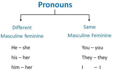 Gender For Pronouns Gender Masculine And Feminine