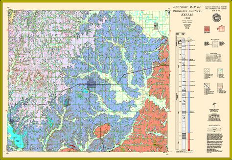 Kgs Geologic Map Woodson Large Size