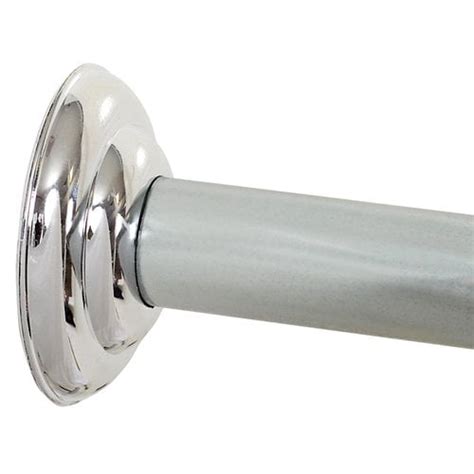Zenith Products Screw 72 Adjustable Straight Fixed Shower Curtain Rod