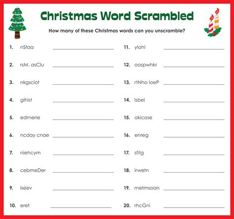 Printable Christmas Brain Teasers Activities Printable Jd