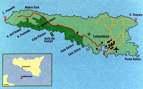 Riserva Naturale Isola Di Lampedusa Mappa Di Dettaglio