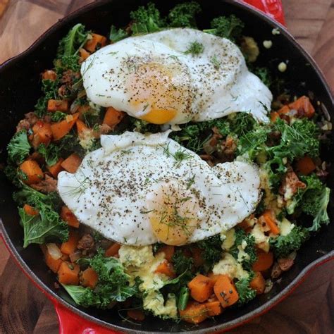 Chicken Sausage Sweet Potato And Kale Breakfast Hash By Codyuncorked