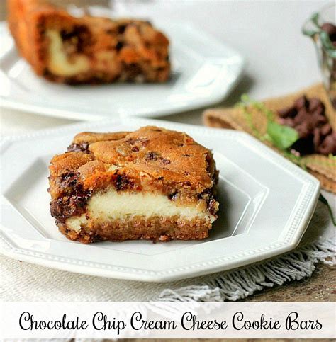 Chocolate Chip Cream Cheese Cookie Bars Bunny S Warm Oven Cream